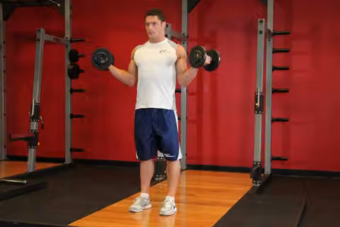 Demonstrasi gerakan Standing Inner-Biceps Curl.